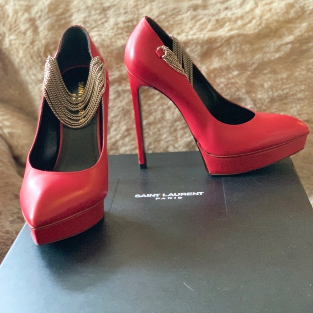 Saint Laurent Paris Platform Janis Pumps - Picture 3 of 3